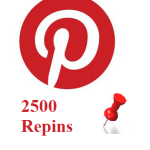 2500 Pinterest repins