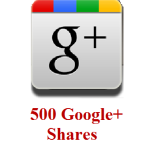 500 google+ shares